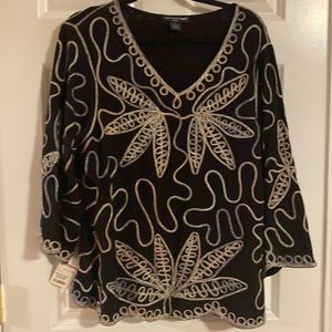 Embellished dress blouse